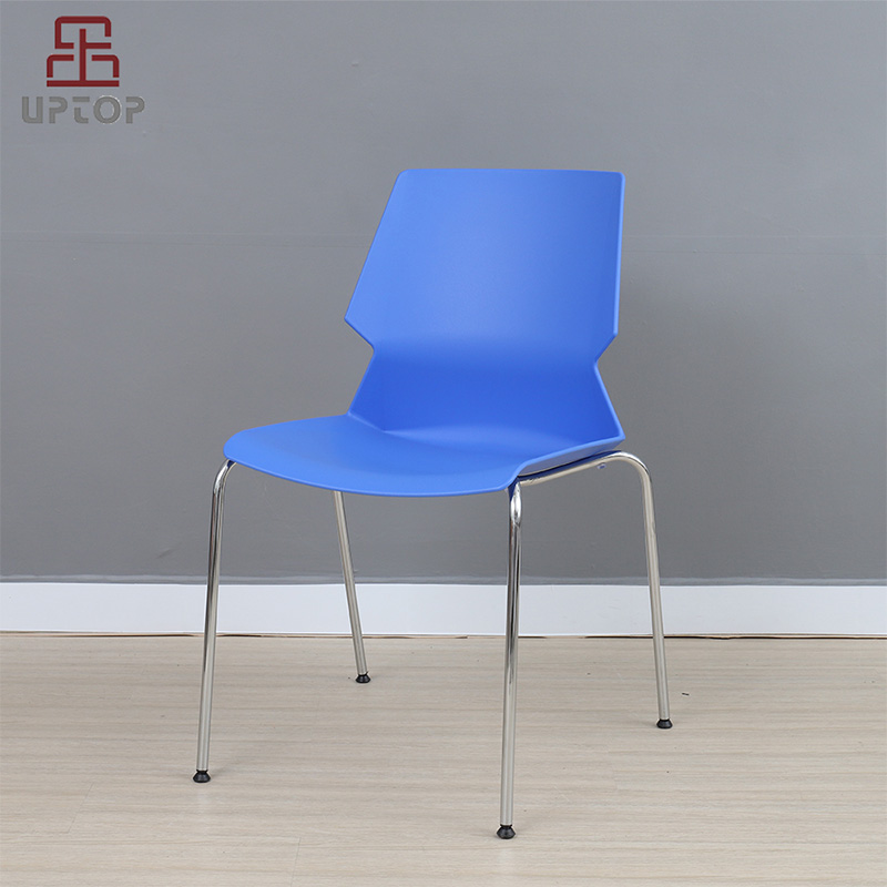 Uptop Furnishings-Stacking PP Plastic Chair with chrome steel frame SP-UC008