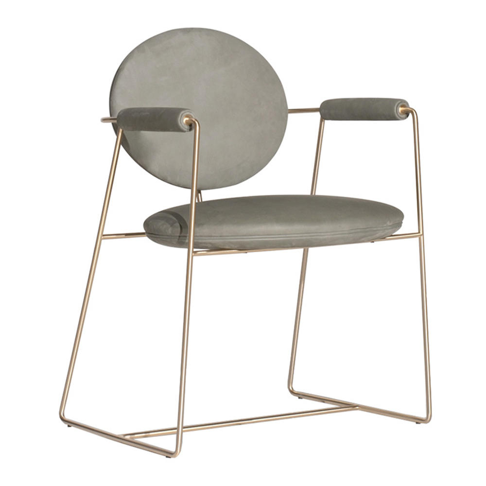 (SP-HC665) Modern lounge upholstered metal restaurant furniture arm chair
