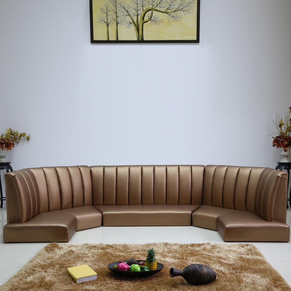 (SP-KS392) Popular Golden used restaurant furniture set sofa furniture restaurant booths for coffee shop