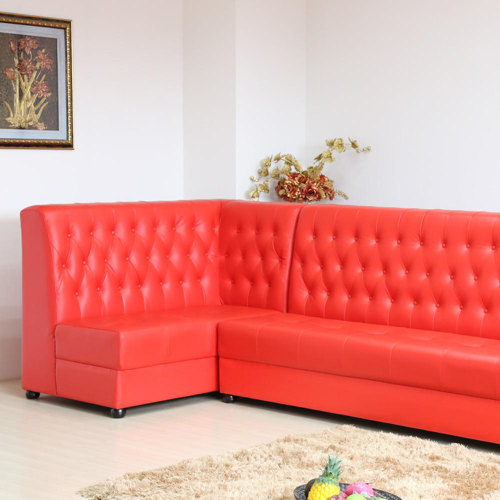 (SP-KS391) American Style hotel furniture living room set restaurant booth leather sofa
