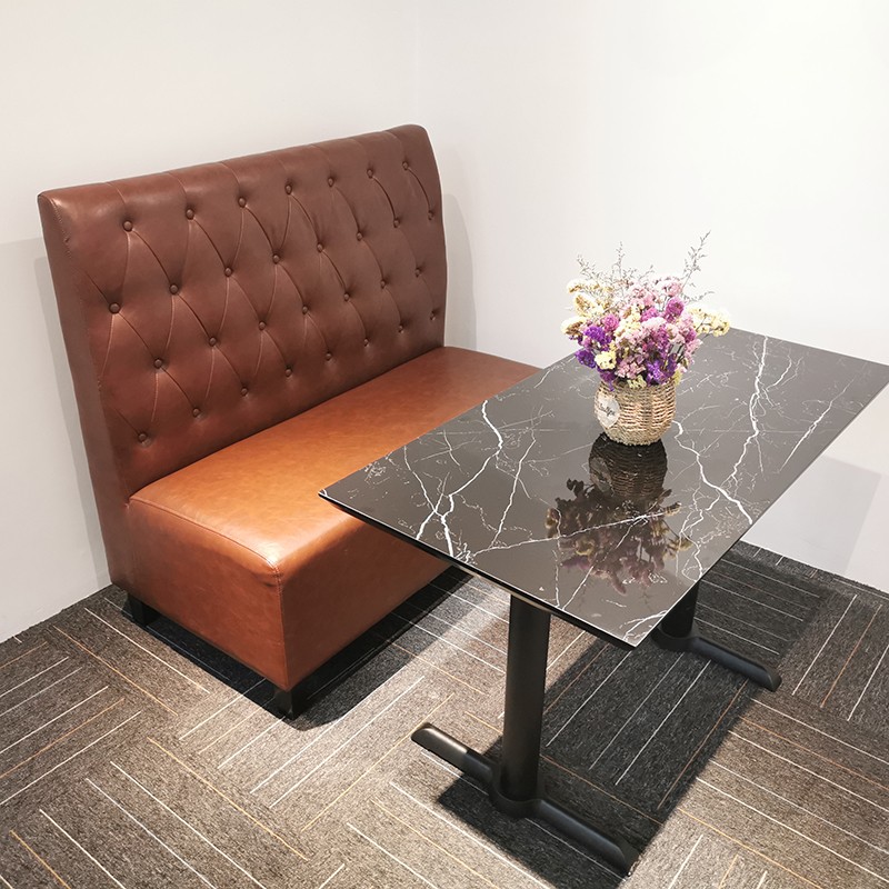 product-Uptop Furnishings-Commercial modern furniture sets used restaurant booth leather sofa seatin