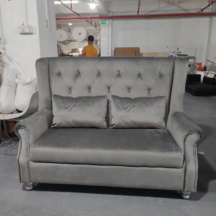 (SP-KS301) Modern hotel furniture booth seating living room gray fabric sofa for sale