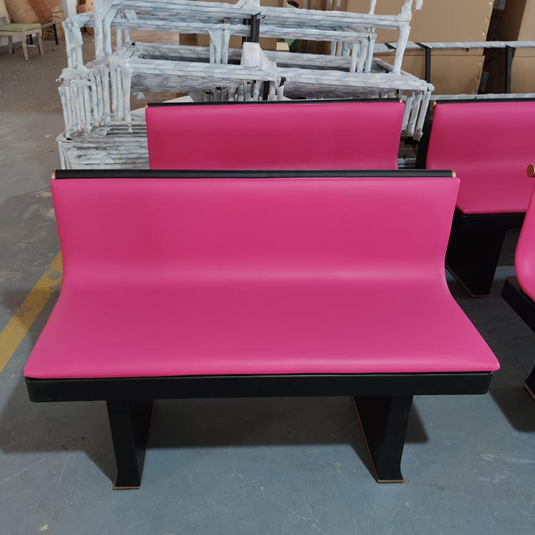 (SP-KS386) Modern Durable Pink sofa booth seating dining sets metal restaurant furniture