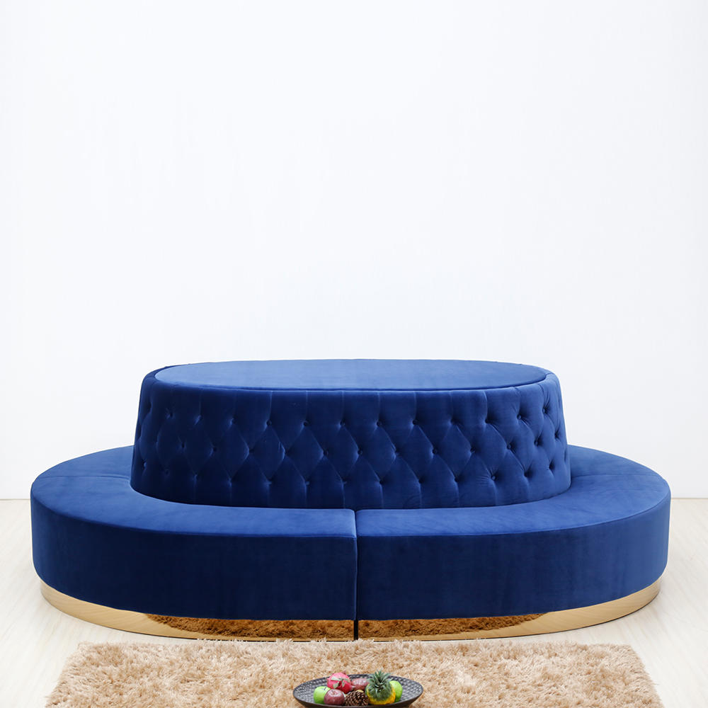 (SP-KS175) Round leisure hotel furniture fabric sofa sets