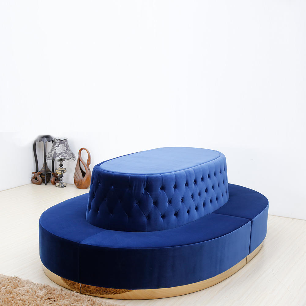 (SP-KS175) Round leisure hotel furniture fabric sofa sets