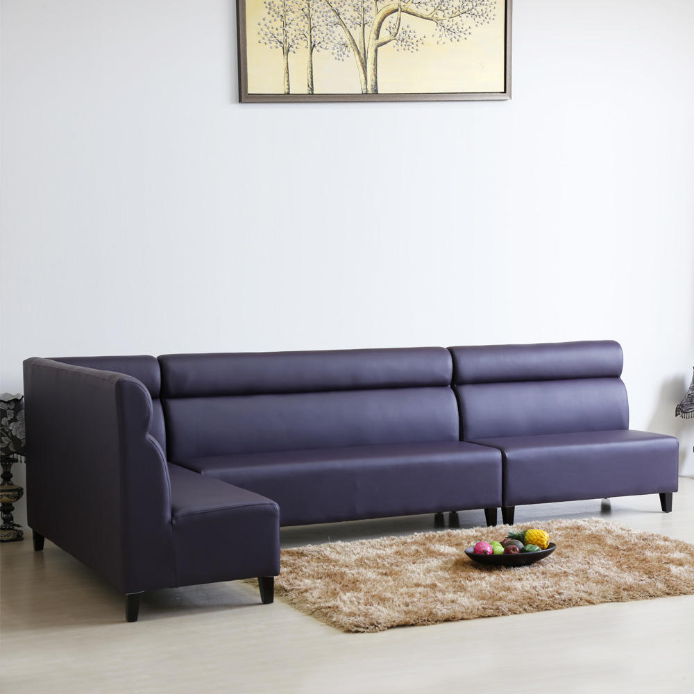 (SP-KS242) Modern furniture purple leather sofa booth seating