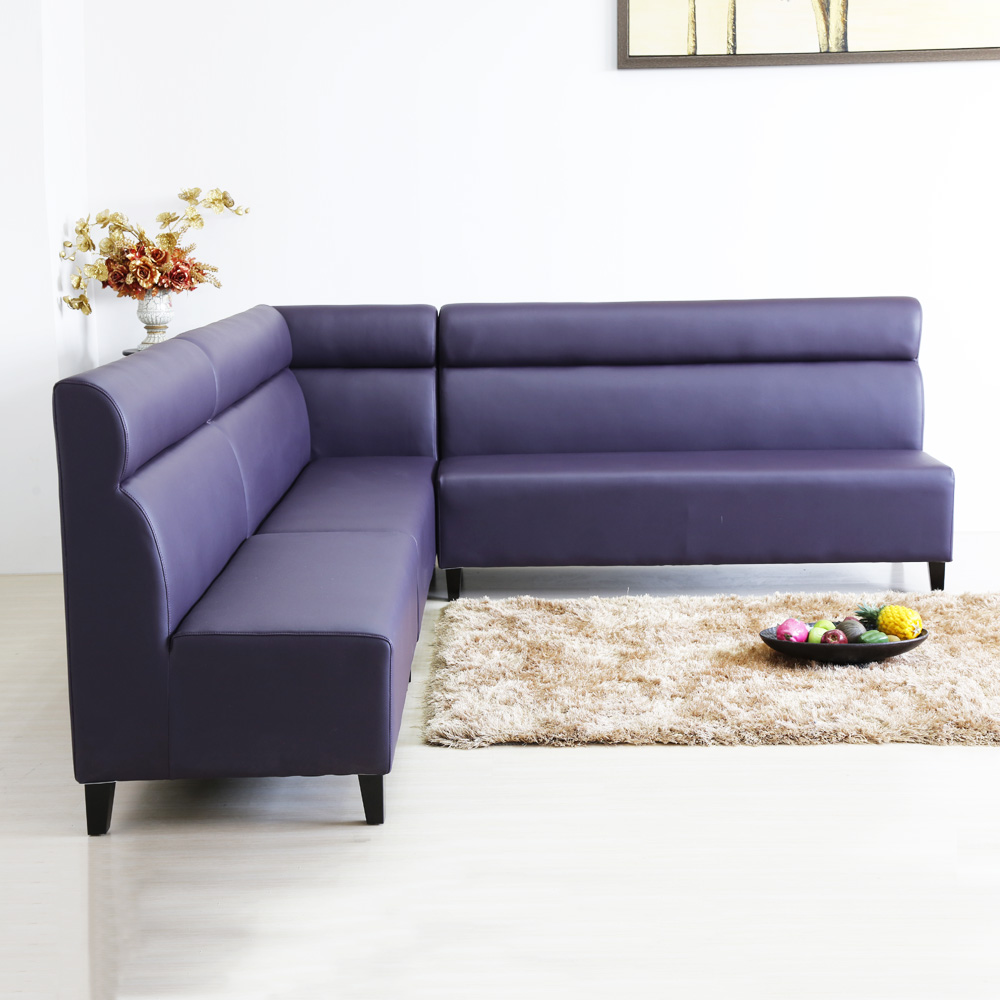 product-SP-KS242 Modern furniture purple leather sofa booth seating-Uptop Furnishings-img