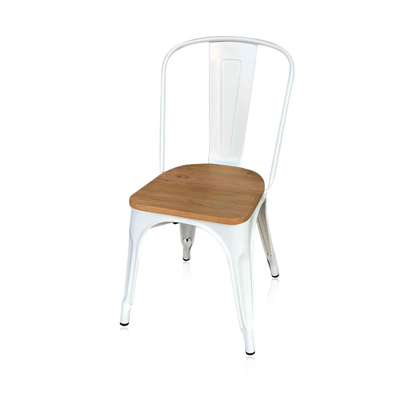 (SP-MC035) Restaurant white metal dining chair