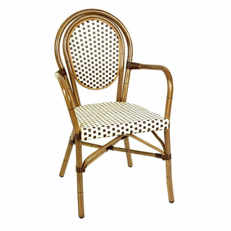 French style high quality garden set rattan arm outdoor chair (SP-OC516)