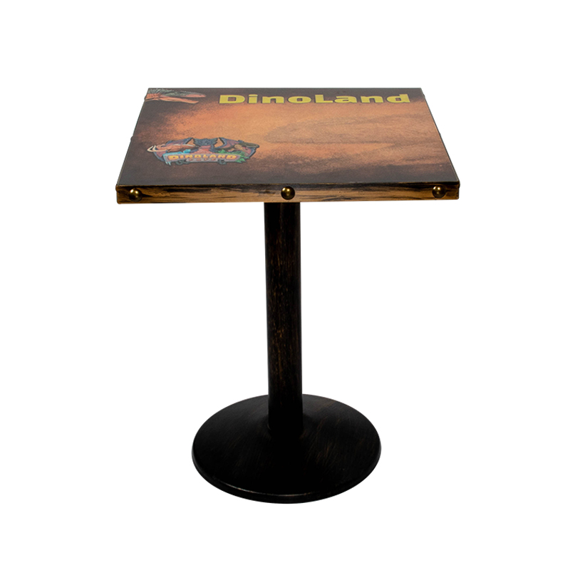 product-Fashionable picture printing laminate top metal base dining tables for sale-Uptop Furnishing