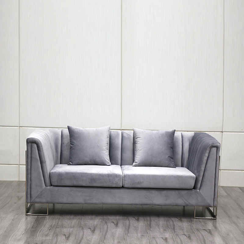 Three seater velvet luxury sofa living room furniture sofa set