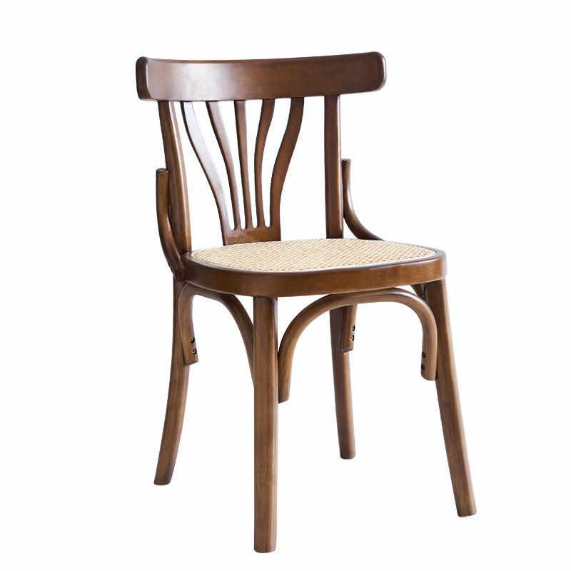 product-High back rattan seat wooden dining chairs-Uptop Furnishings-img