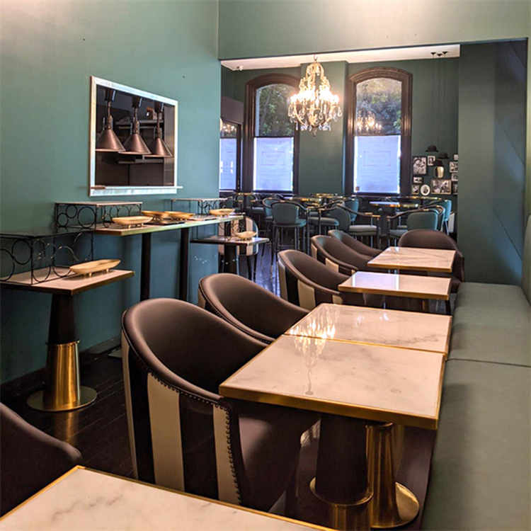 product-Uptop Furnishings-Modern popular customized leather restaurant cafe table and chairs furnitu
