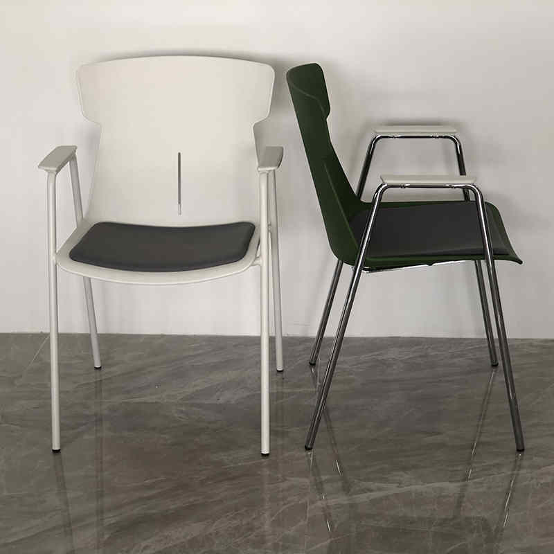 High quality white comfortable plastic arm chair