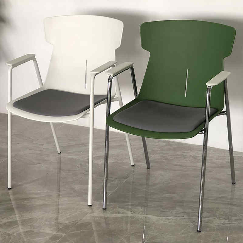 High quality white comfortable plastic arm chair