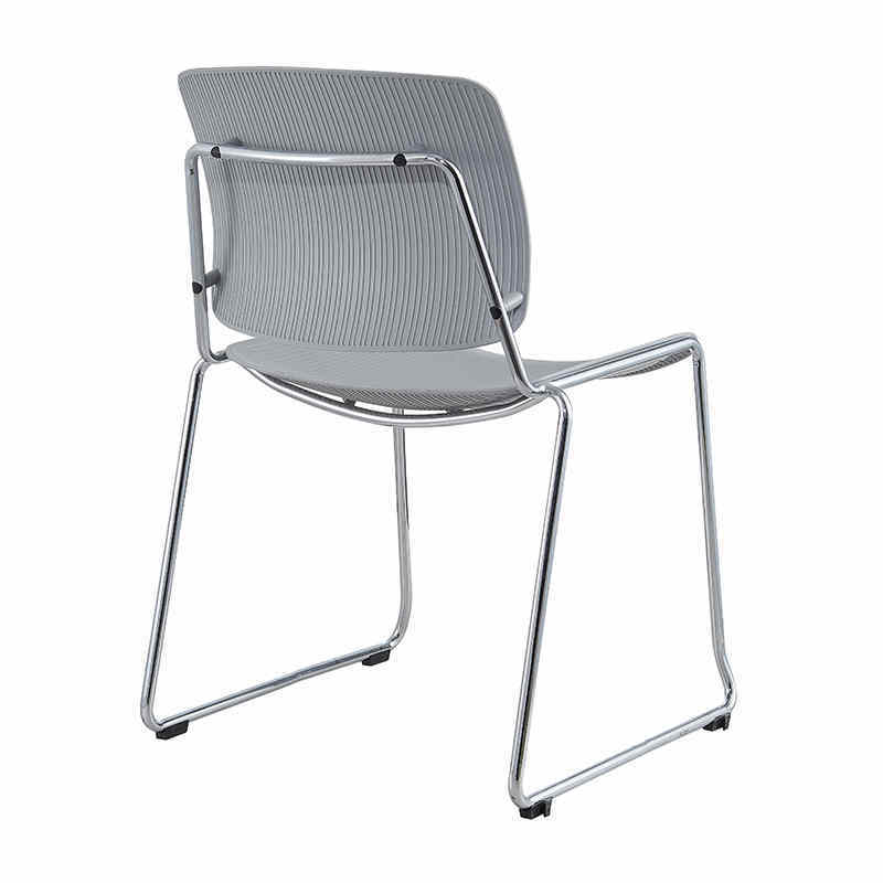 High quality stainless steel metal frame plastic back office chair
