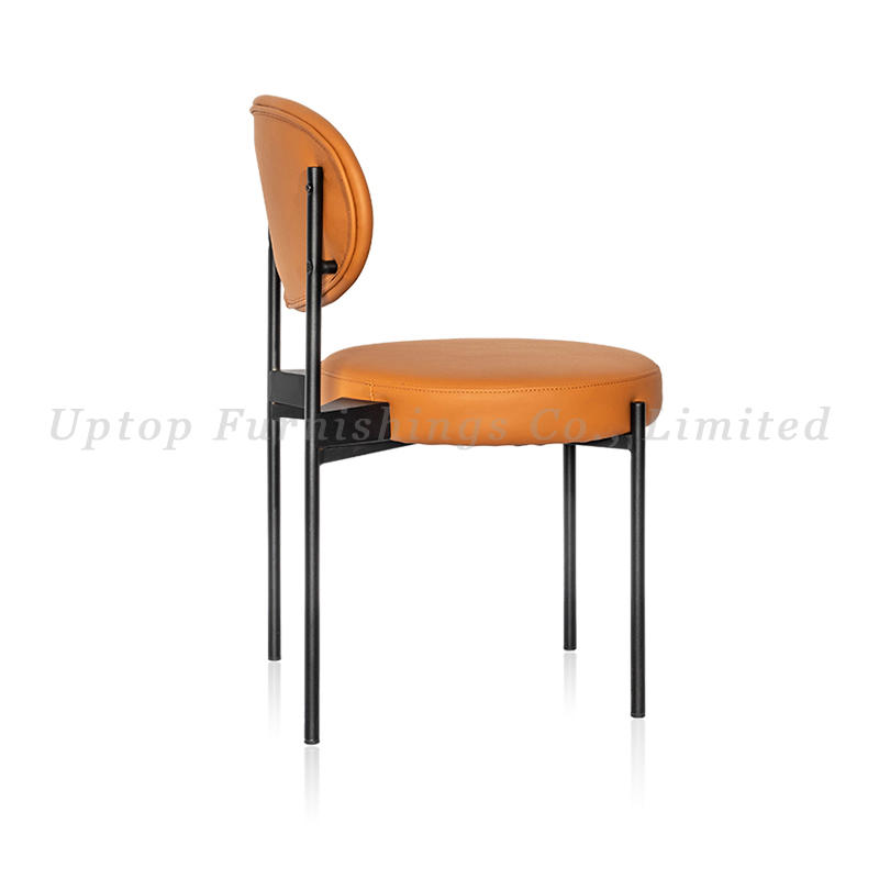 Modern high quality metal and upholstery restaurant set dining chair