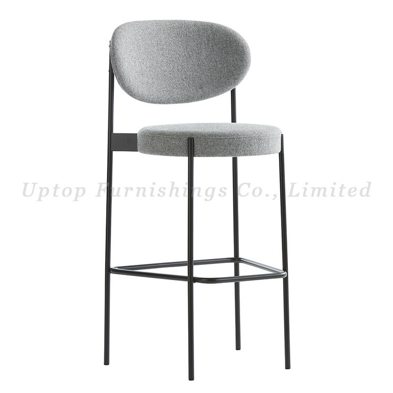 Popular Modern Customized Upholstered Metal Frame Bar Stool Furniture