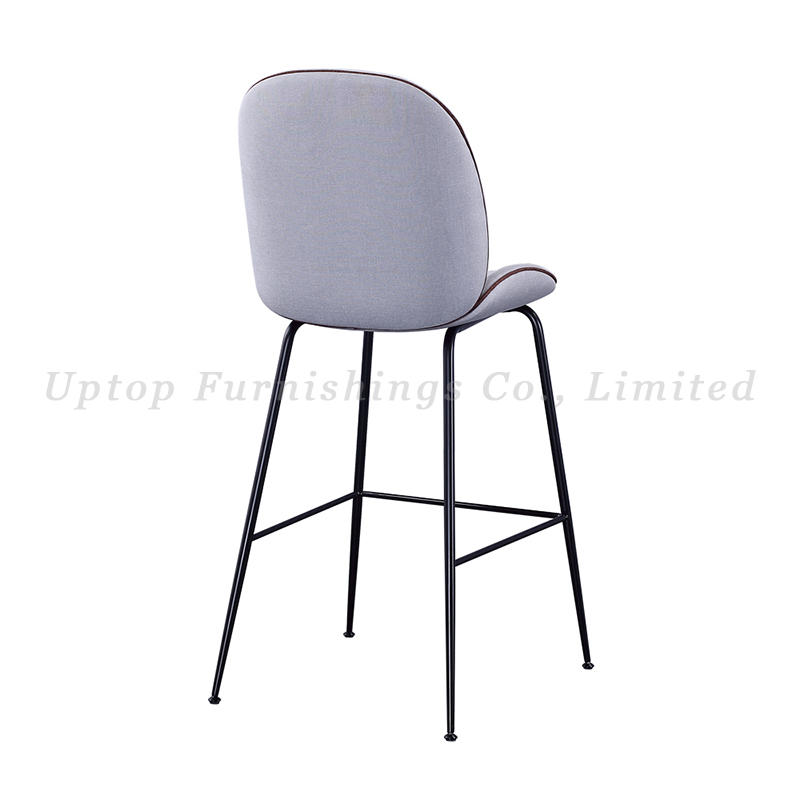 New upholstered high-end metal restaurant furniture cafe bar chair
