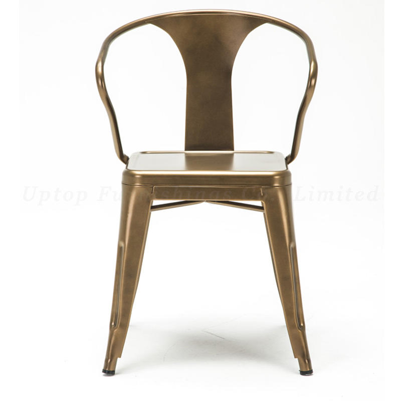 Colorful fashion stacking dining metal chair for cafe restaurante