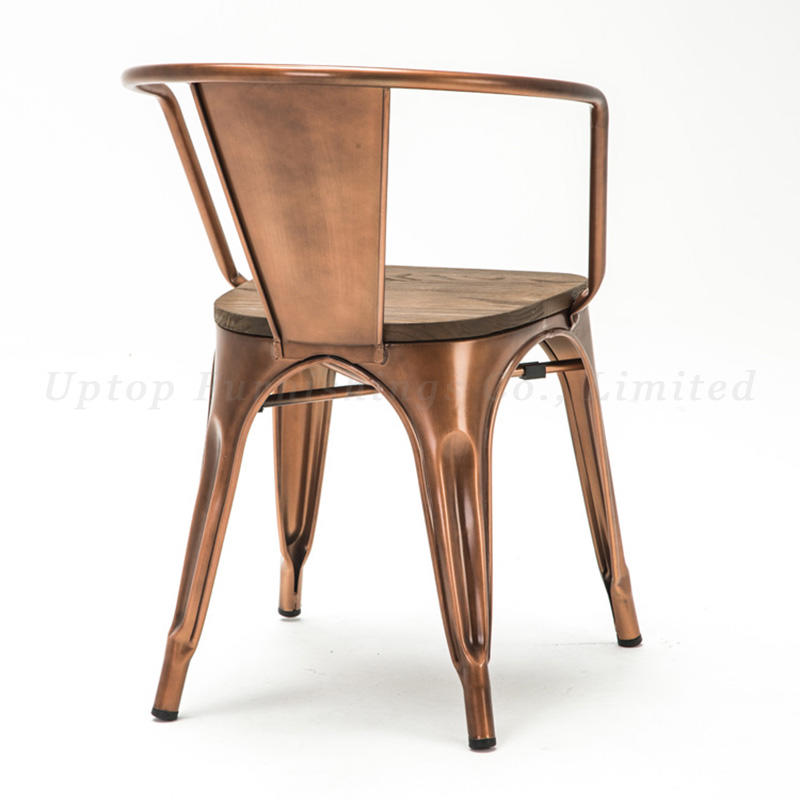 High quality stackable metal chair restaurant used dining chair