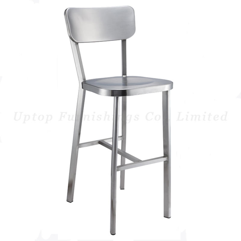 Industrial bar furniture stainless steel metal bar chair for sale