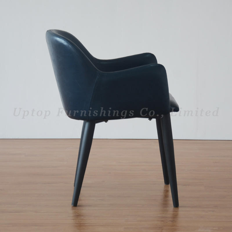 Wholesale durable cafe restaurant leather dining chair