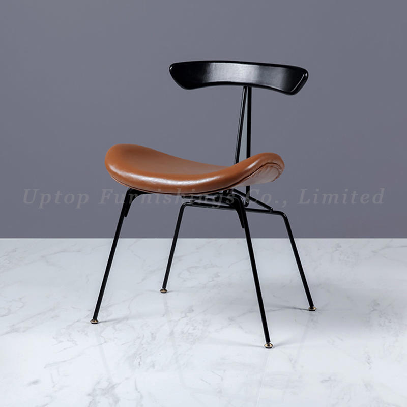  Restaurant furniture Upholstered Antique Metal Dining Chairs