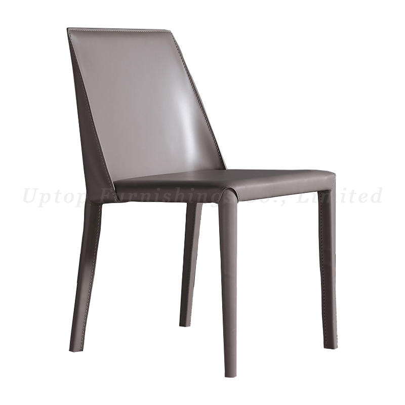 High quality marble table and pu leather metal dining chairs for sale