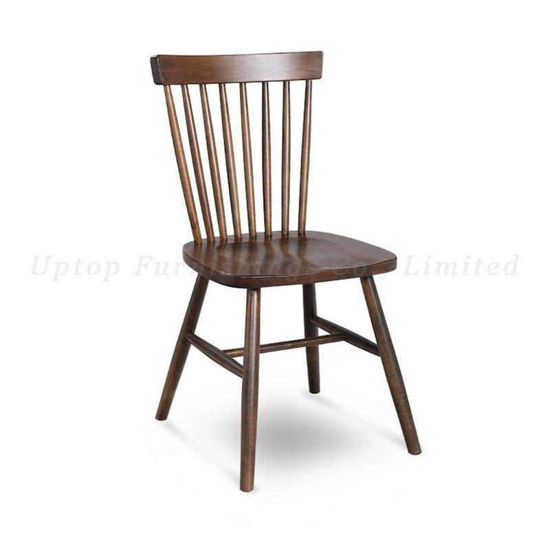 solid wood chair leather seat cushion coffee restaurant canteen dining chair