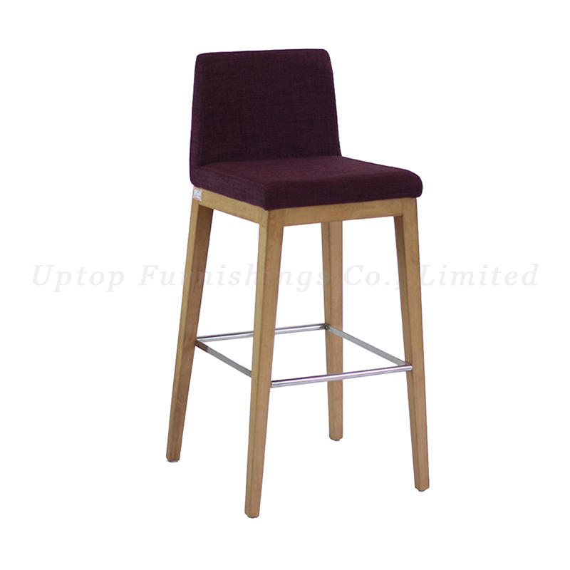 Modern luxury wood furniture upholstered high bar chairs for bar table sale