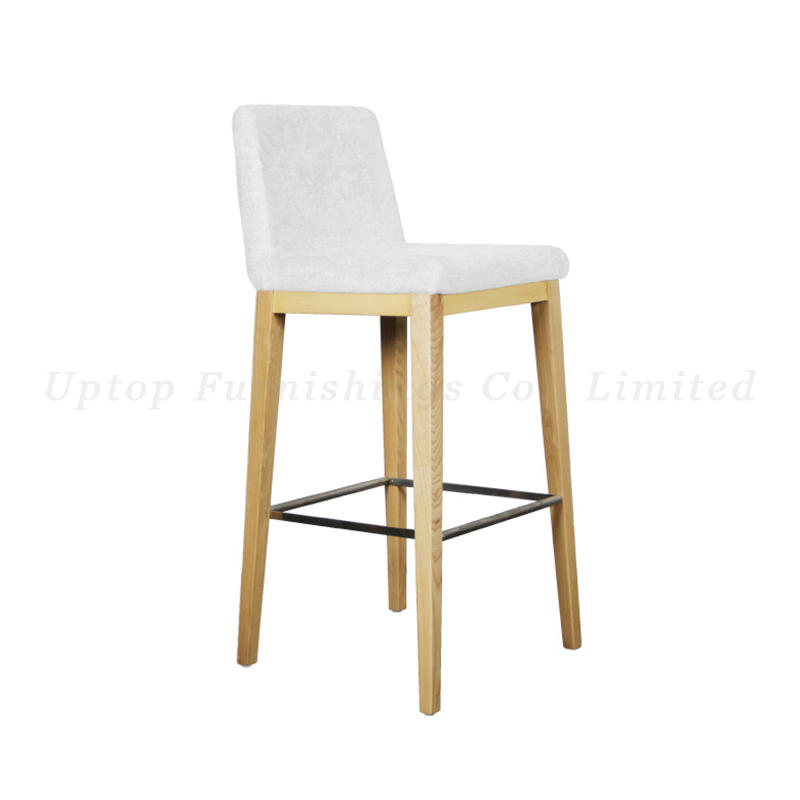 Modern luxury wood furniture upholstered high bar chairs for bar table sale