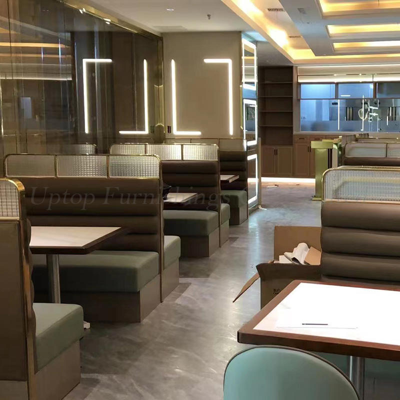 Modern coffee shop sofa restaurant booths restaurant furniture sets