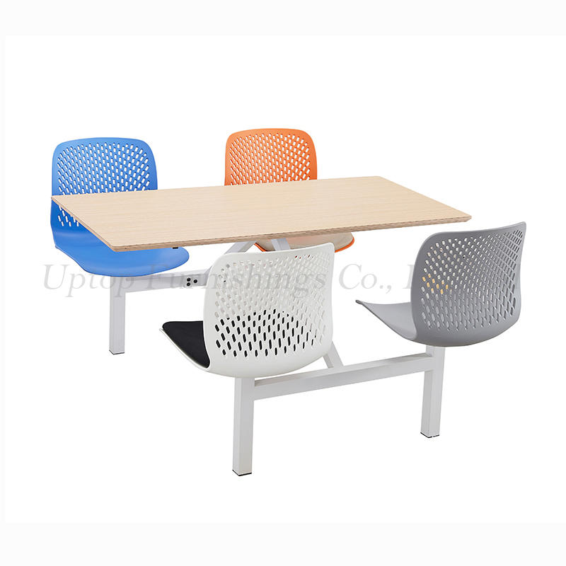 Customized school canteen modern seating dining chair table booth restaurant furniture set