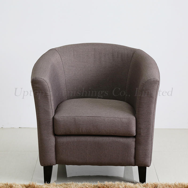 Modern custom cafe black leather arm chair sofa