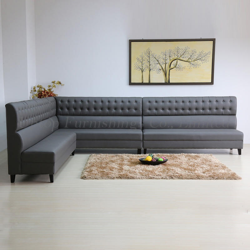 Customized comfortable leather sofa seating furniture for your restaurant
