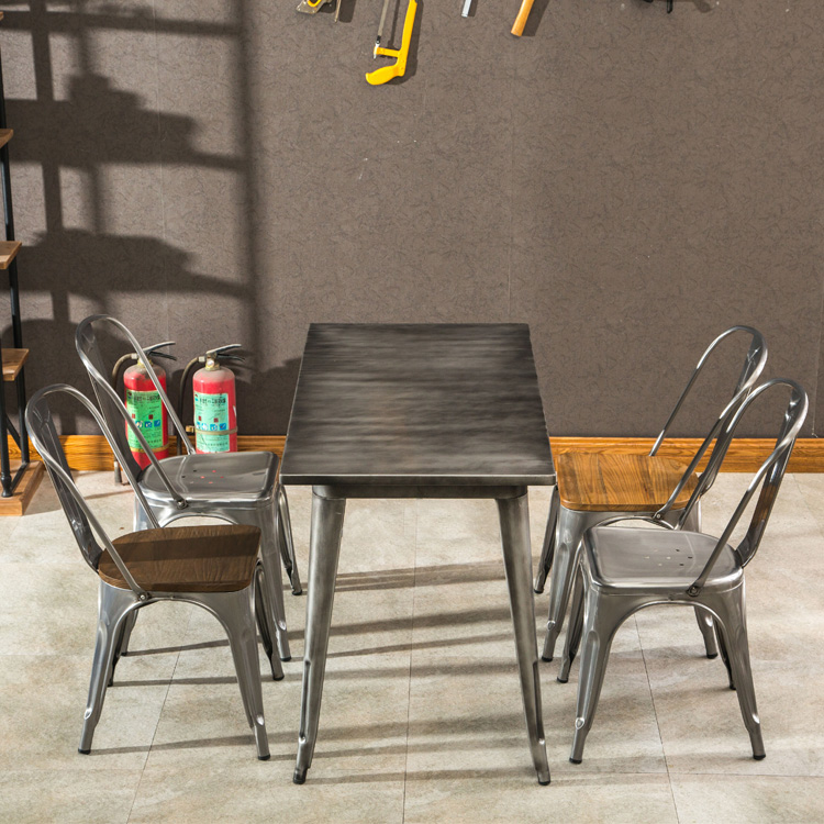 product-Uptop Furnishings-bistro cast iron garden furniture Retro Metal Restaurant table and chairs
