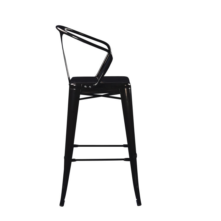 (SO-MC040) Vintage metal high chair for cafe bar used furniture