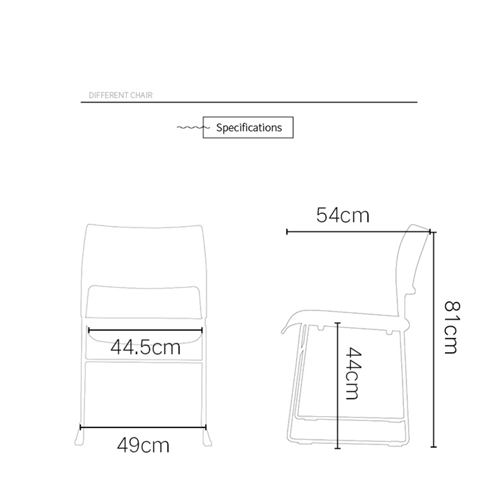 product-SP-UC557 Simple style stackable plastic office chair-Uptop Furnishings-img