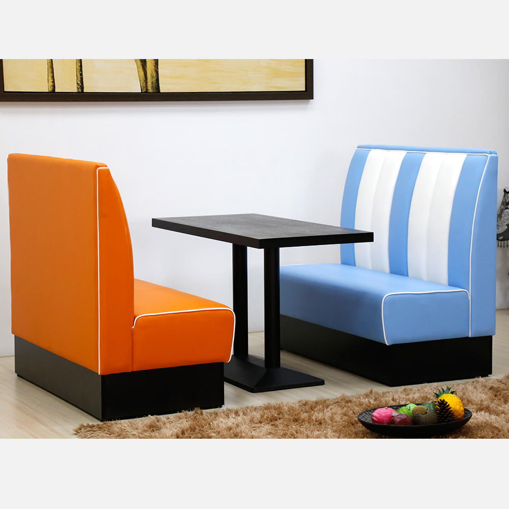 (SP-KS269) Restaurant furniture blue sofa booth seating