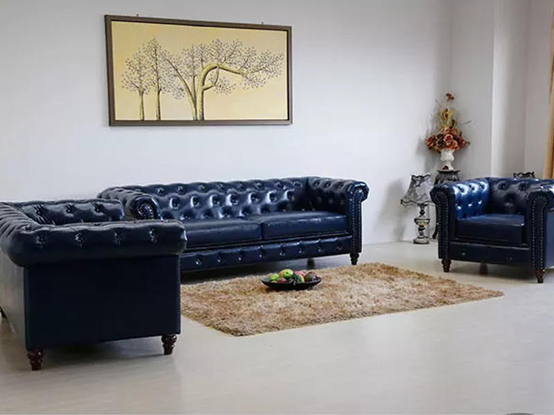 chesterfield love seat black Uptop Furnishings Brand sofa suites manufacture