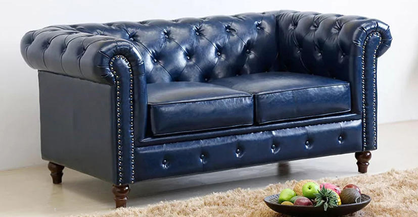 chesterfield love seat black Uptop Furnishings Brand sofa suites manufacture