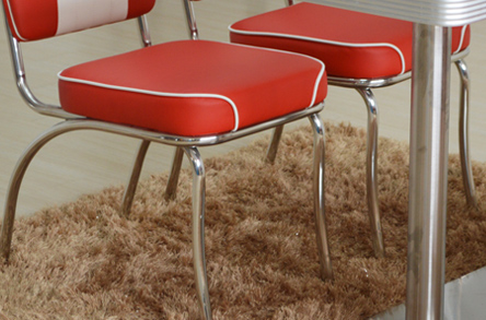 UPTOP Retro 1950s Diner Chair in Red and White with 2-2