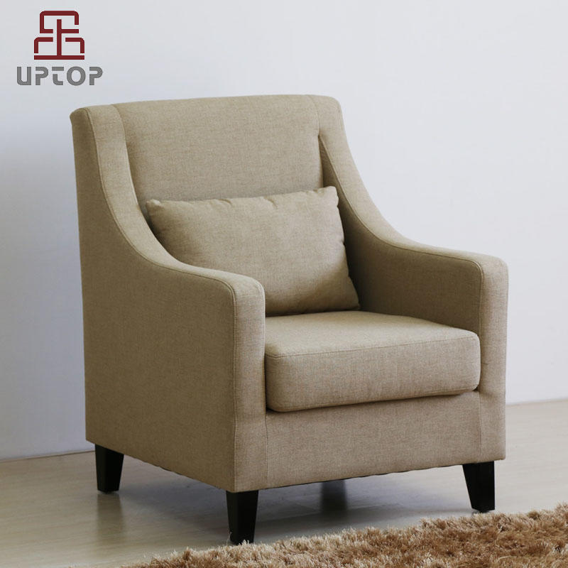 Classic and Traditional Linen Fabric Accent Chair - Living Room Armchair (SP-HC580)