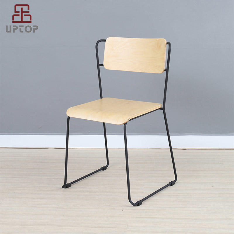 UPTOP Assembled Bent plywood Metal Dining Chair Stackable (SP-BC335)