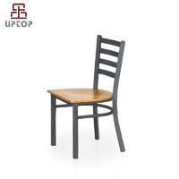 UPTOP Black Ladder Back Metal Restaurant Chair （SP-LC285 ）