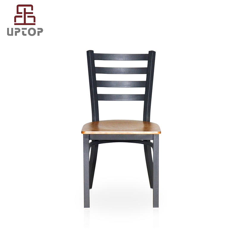 UPTOP Black Ladder Back Metal Restaurant Chair （SP-LC285 ）