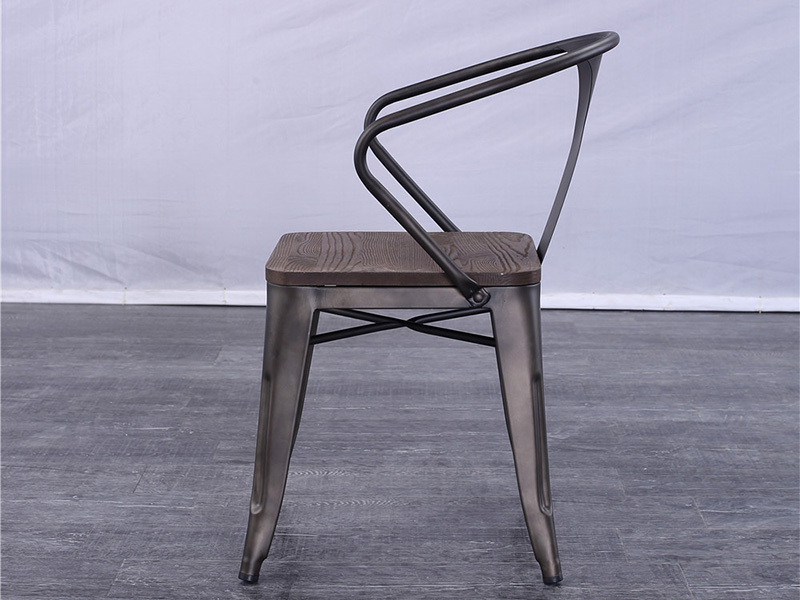Uptop Furnishings-Outdoor Metal Chair, Rusty Indoor-outdoor Metal Dining Chair-3