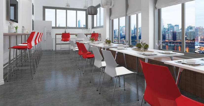 stacking plastic dining chairs for hotel Uptop Furnishings