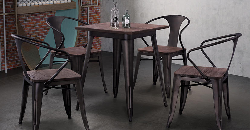 Uptop Furnishings industrial large round dining table China Factory for office-1